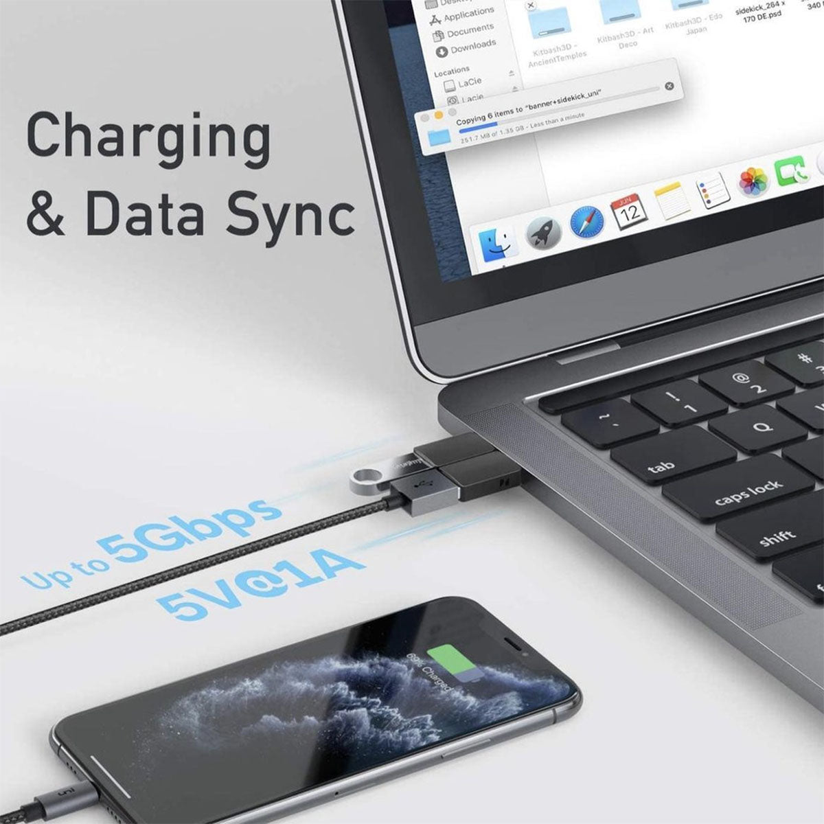 Staza USB-C naar USB 3.0 OTG Adapter – Zwart