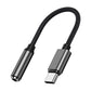 USB-C naar AUX Adapter 3.5mm DAC – Gevlochten Kabel
