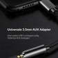 USB-C naar AUX Adapter 3.5mm DAC – Wit Gevlochten