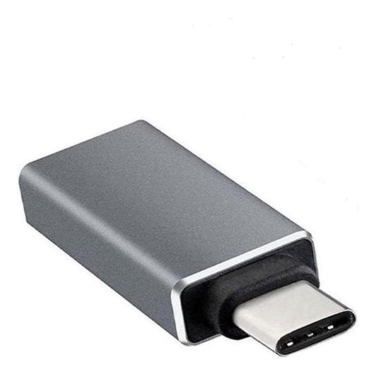 USB-C naar USB-A 3.0 Adapter OTG – Grijs Aluminium
