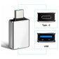 USB-C naar USB-A 3.0 Adapter OTG – Grijs Aluminium