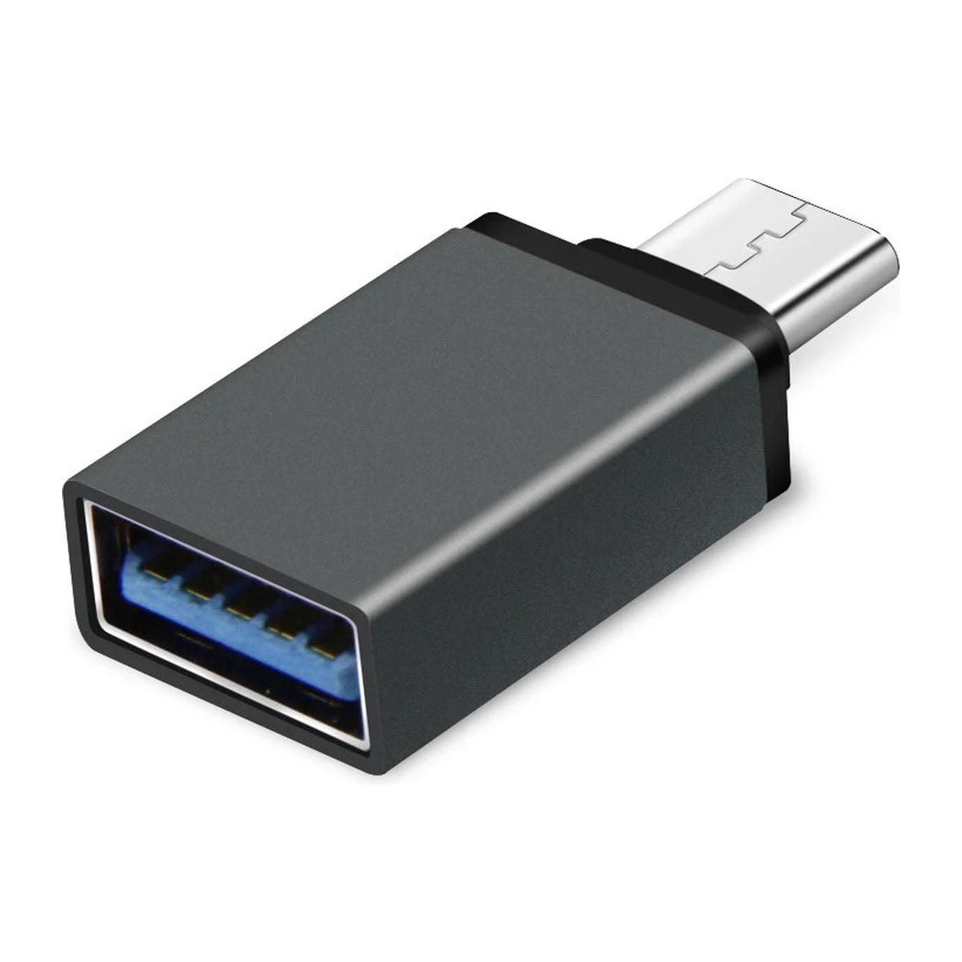 USB-C naar USB-A 3.0 Adapter OTG – Zwart Aluminium