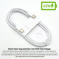 USB-C naar USB-C Kabel 60W 2M Wit – 2 Stuks
