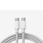 USB-C naar USB-C Kabel 60W 2M Wit – 2 Stuks