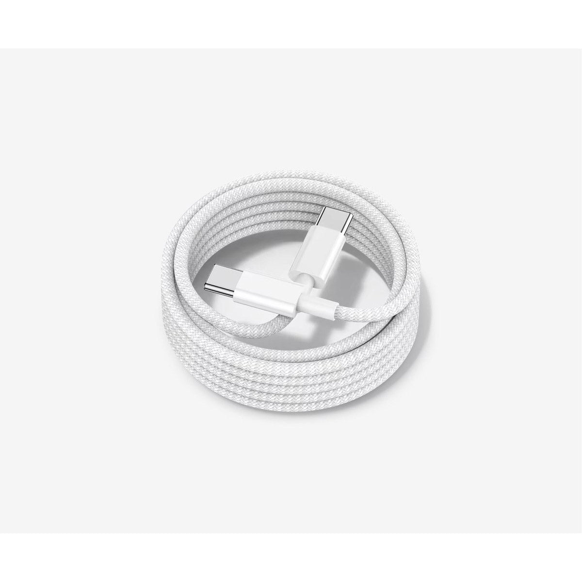 USB-C naar USB-C Kabel 60W 2M Wit – 2 Stuks