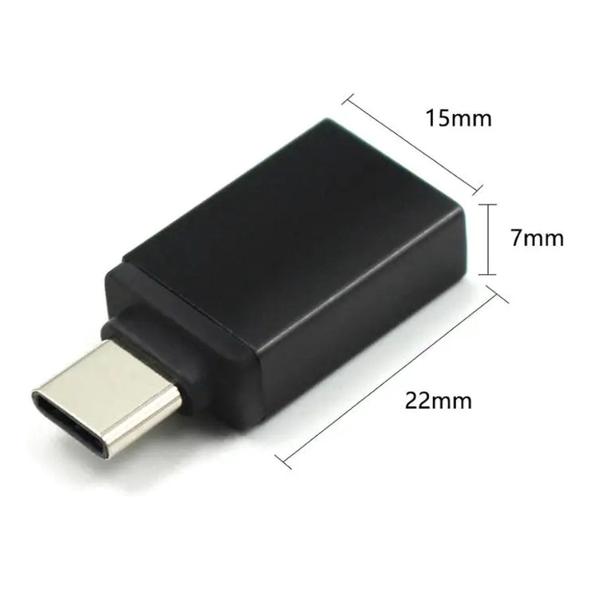 USB-C naar USB 3.0 Adapter – OTG Converter Zwart