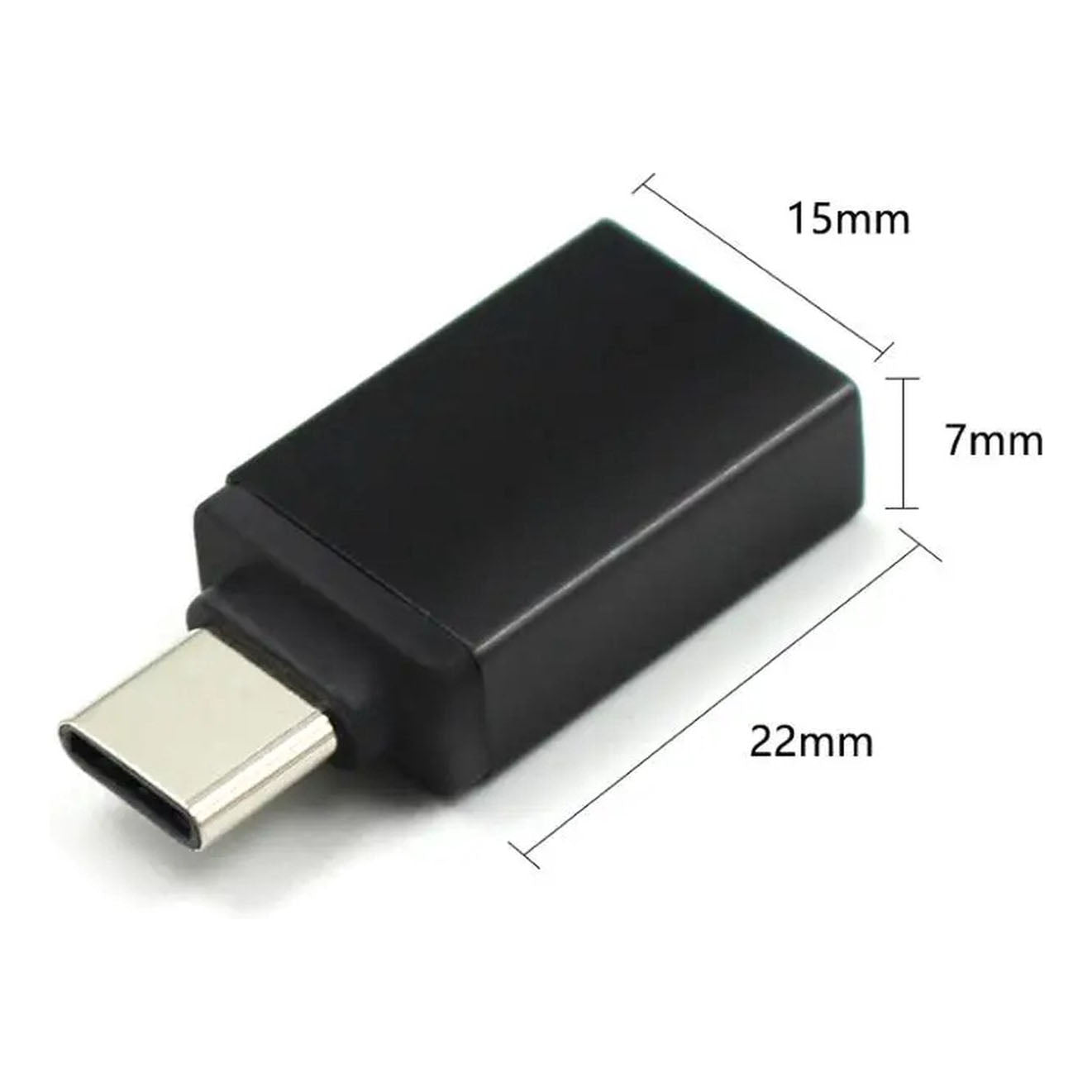 USB-C naar USB 3.0 Adapter – OTG Converter Zwart