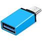 USB-C to USB-A 3.0 OTG Adapter – Blue Aluminum