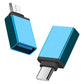 USB-C to USB-A 3.0 OTG Adapter – Blue Aluminum