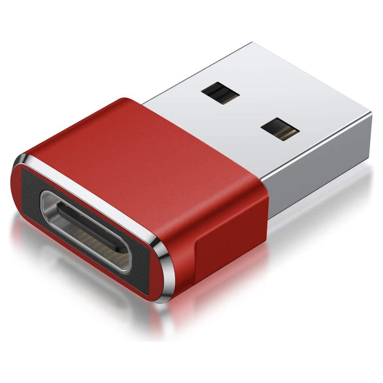 USB-C to USB Adapter 2-Pack – USB 3.1 Converter Red