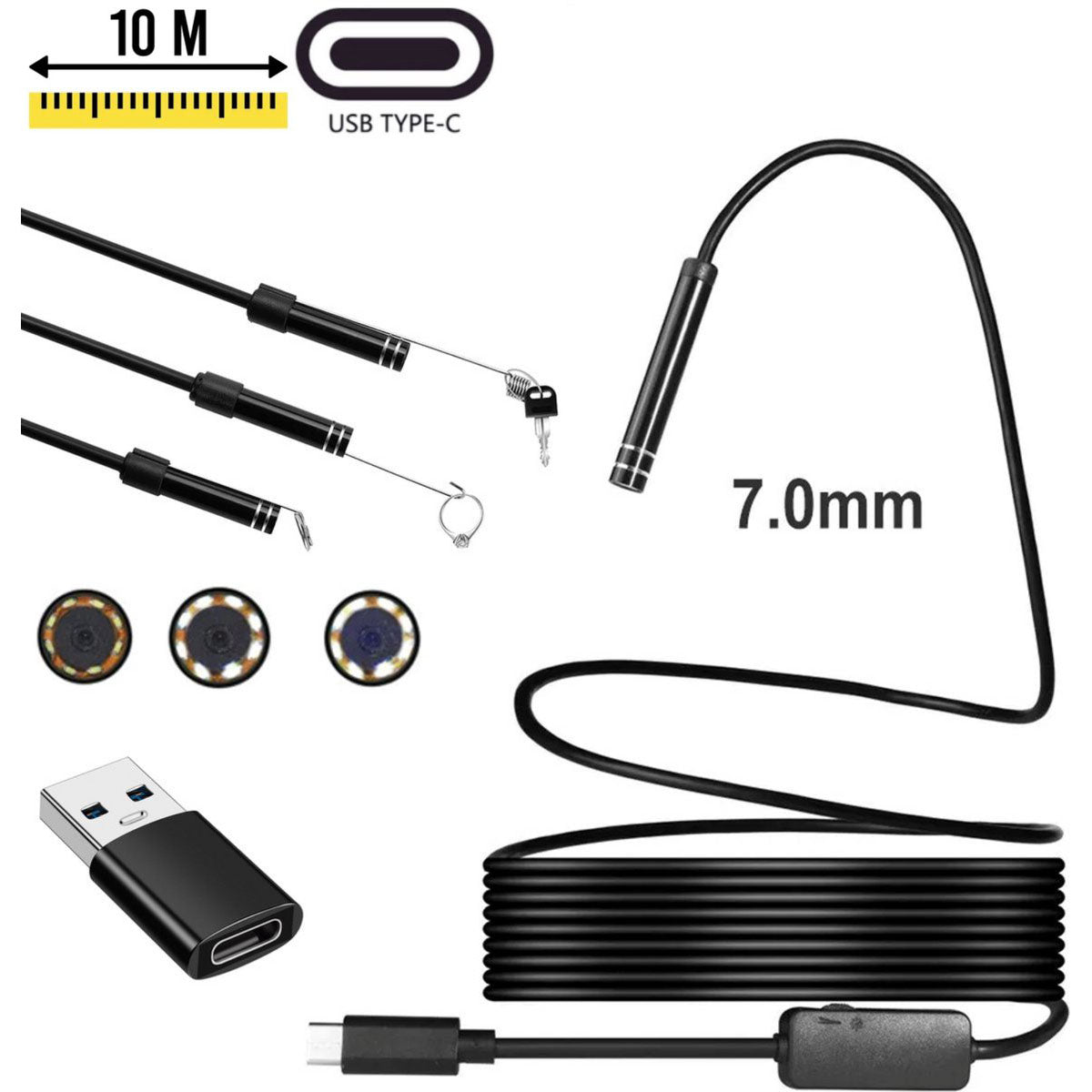 USB Endoscoop Camera 10M – HD Inspectiecamera Waterproof