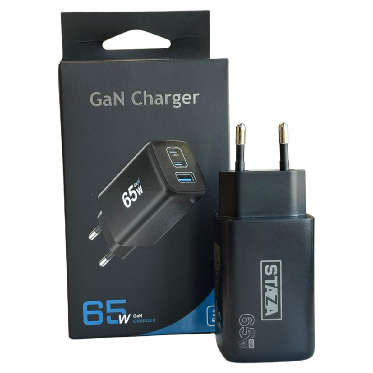 65W GaN Snellader 3-Poorts USB-C & USB-A Zwart