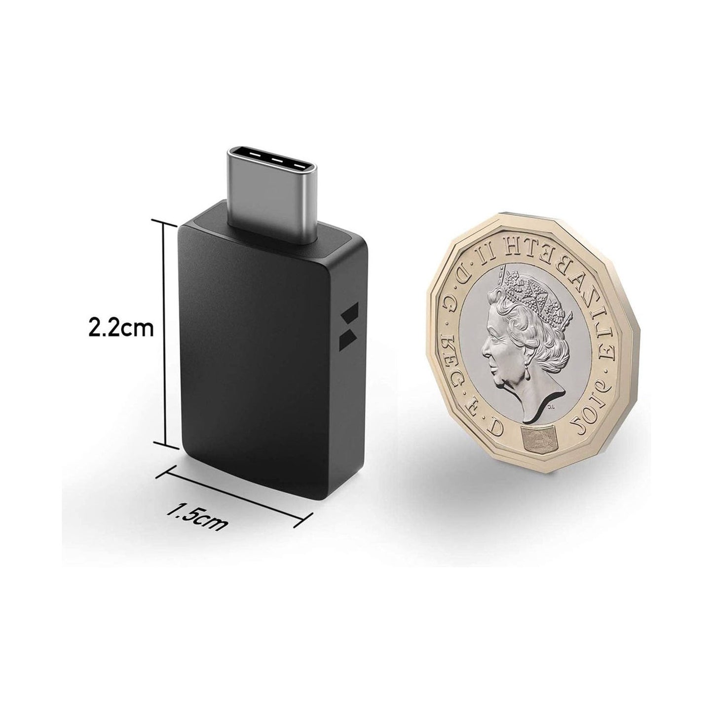 UniAccessories USB-C to USB-A Adapter 2-Pack 5Gbps