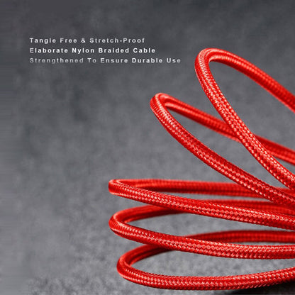 Staza® Onbreekbare Lightning Kabel 2m Haaks Nylon LED